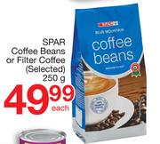 Spar Coffee Beans Or Filter Coffee-250g Each