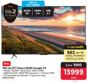 TCL 75" (190cm) Smart QLED Google TV 75C655