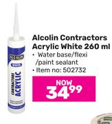 Alcolin Contractors Acrylic White-260ml