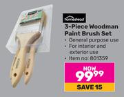 Homestead 3 Piece Woodman Paint Brush Set
