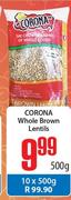 Corona Whole Brown Lentils-500g