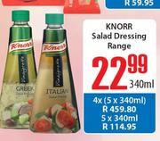 Knorr Salad Dressing Range-340ml Each