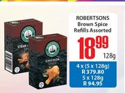 Robertsons Brown Spice Refills Assorted-128g Each