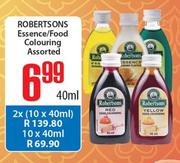 Robertsons Essence/Food Colouring Assorted-40ml Each