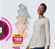 Ladies Woven Hem Sweaters-Each