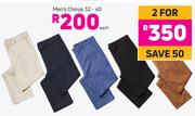 Men's Chinos 32-40-For 2