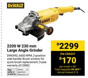 Dewalt 2200W 230mm Large Angle Grinder 612880