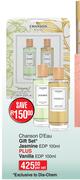 Chanson D'Eau Gift Set Jasmine EDP 100ml Plus Vanilla EDP 100ml-Each
