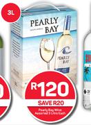 Pearly Bay Wine Assorted-3L Each