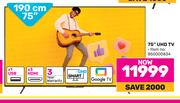 Skyworth 75" (190cm) UHD TV
