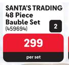 Santa's Trading 48 Piece Bauble Set-Per Set