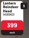 Lantern Reindeer Head-Each