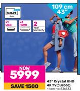Samsung 43"(109cm)Crystal UHD 4K TV CU7000