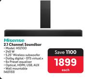 Hisense 2.1 Channel Soundbar HS2100