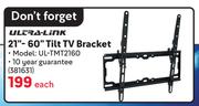 Ultra Link 21"-60" Tilt TV Bracket UL-TMT216