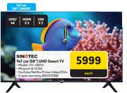 Sinotec 147cm (58") UHD Smart TV STL-58S1U