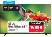 LG 189cm (75") Smart UHD TV 75UT80006LA.AFAB