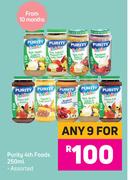 Purity  4th Foods Assorted- For Any 9 x 250ml