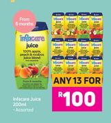Infacare Juice  Assorted-For Any 13 x 200ml