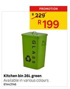 Kitchen Bin 26Ltr Green