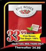 Five Roses Tea Bag’s 100’s