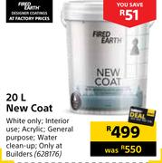 Fired Earth New Coat-20L