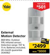 Yale External Motion Dectector