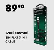 Volkano SIM Flat 3 In 1 Cable