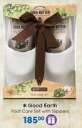 Good Earth Foot Care Set With Slippers
