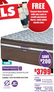 Sleepmasters 152Cm Double Saxon Pillow Top Base Set