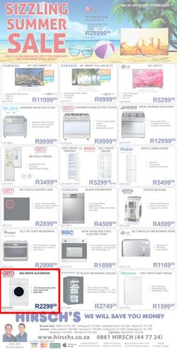 Hirsch's : Summer Sale (27 Jan - 01 Feb 2015), page 1