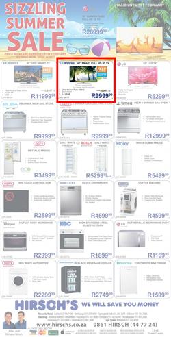 Hirsch's : Summer Sale (27 Jan - 01 Feb 2015), page 1