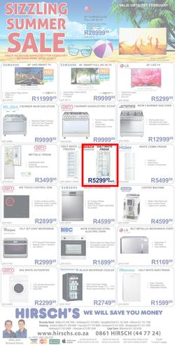Hirsch's : Summer Sale (27 Jan - 01 Feb 2015), page 1