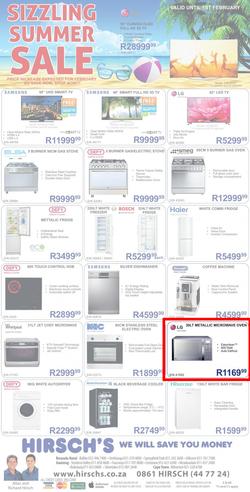 Hirsch's : Summer Sale (27 Jan - 01 Feb 2015), page 1