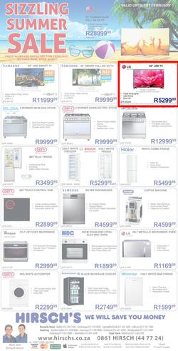 Hirsch's : Summer Sale (27 Jan - 01 Feb 2015), page 1