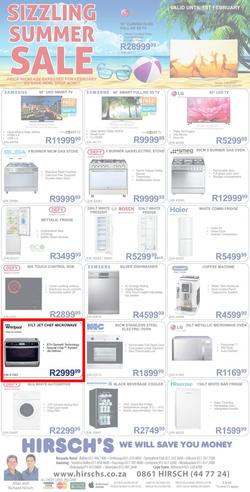 Hirsch's : Summer Sale (27 Jan - 01 Feb 2015), page 1