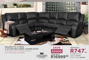 Calgan Lounge Bazarutto 4-Piece 2 Action Reclining Lounge Suite