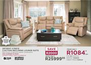 Grafton Everest Detroit 3 Action 3 Piece Reclining Lounge Suite