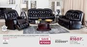 Alpine Lounge Avatar 3-Piece Leather Uppers 3 Action Reclining Lounge Suite