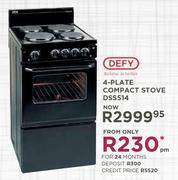 Defy 4-Plate Compact Stove DSS514