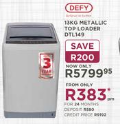 Defy 13kg Metallic Top Loader DTL149