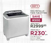 Defy 13kg Metallic Twin Tub DTT165