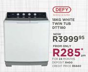 Defy 18kg White Twin Tub DTT180