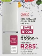 Defy 268ltr Metallic Combi Fridge DFC429