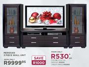 Meridian 3 Piece Wall Unit