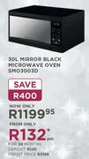 Sansui 30Ltr Mirror Black Microwave Oven SMO3003D