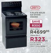 Defy 4 Plate Solid 621 Stove DSS494
