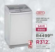 Defy 10Kg Metallic Top Loader DTL174