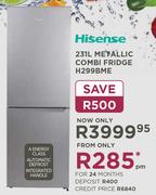 Hisense 231Ltr Metallic Combi Fridge H299BME