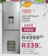 Defy 323Ltr Metallic Fridge DAC617